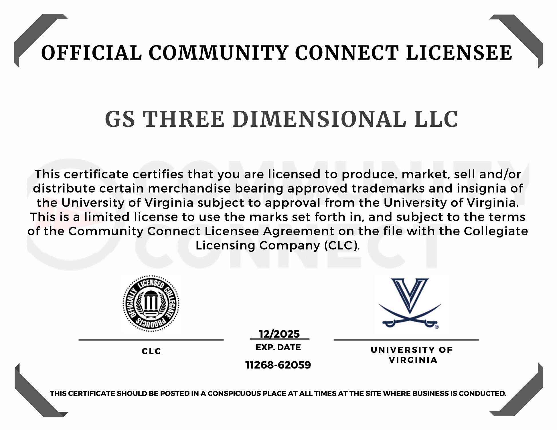 The University of Viriginia official license