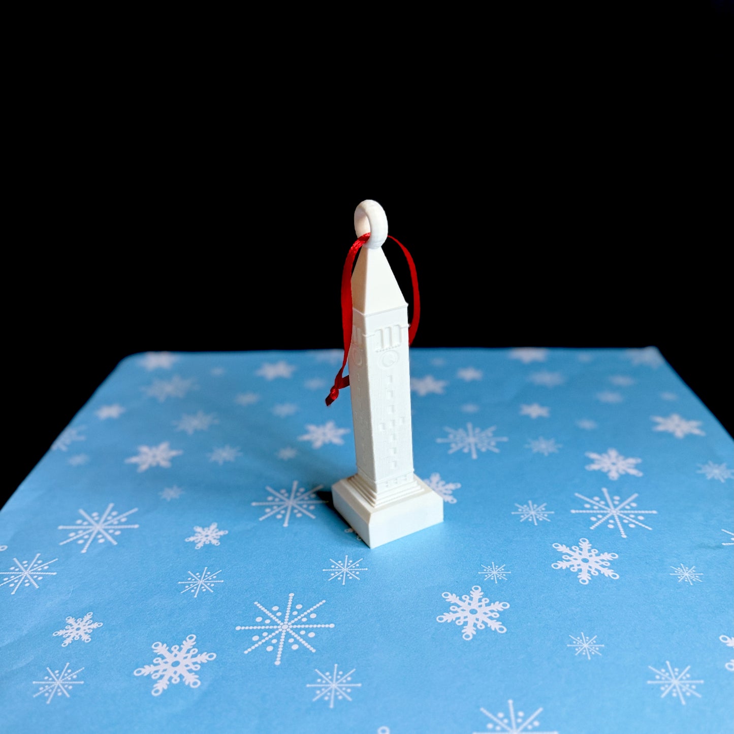 3D printed Cornell McGraw Tower ornament โ thoughtful Christmas gift for students and alumni.