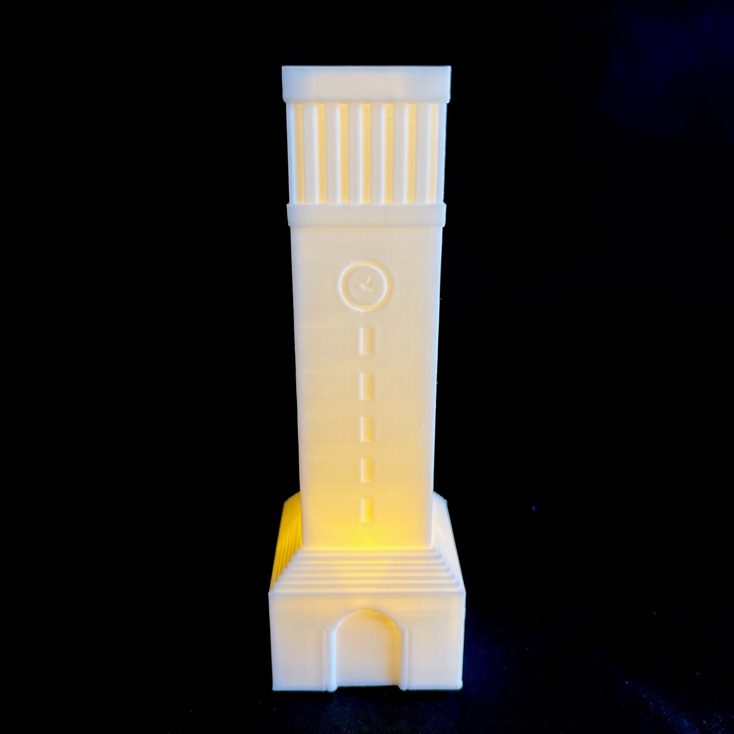 The Texas A&M graduation gift, a figurine designed as a replica of the Albritton Tower.
