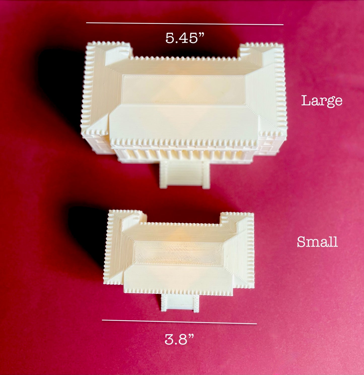 Dimensions of the Texas A&M campus figurines.