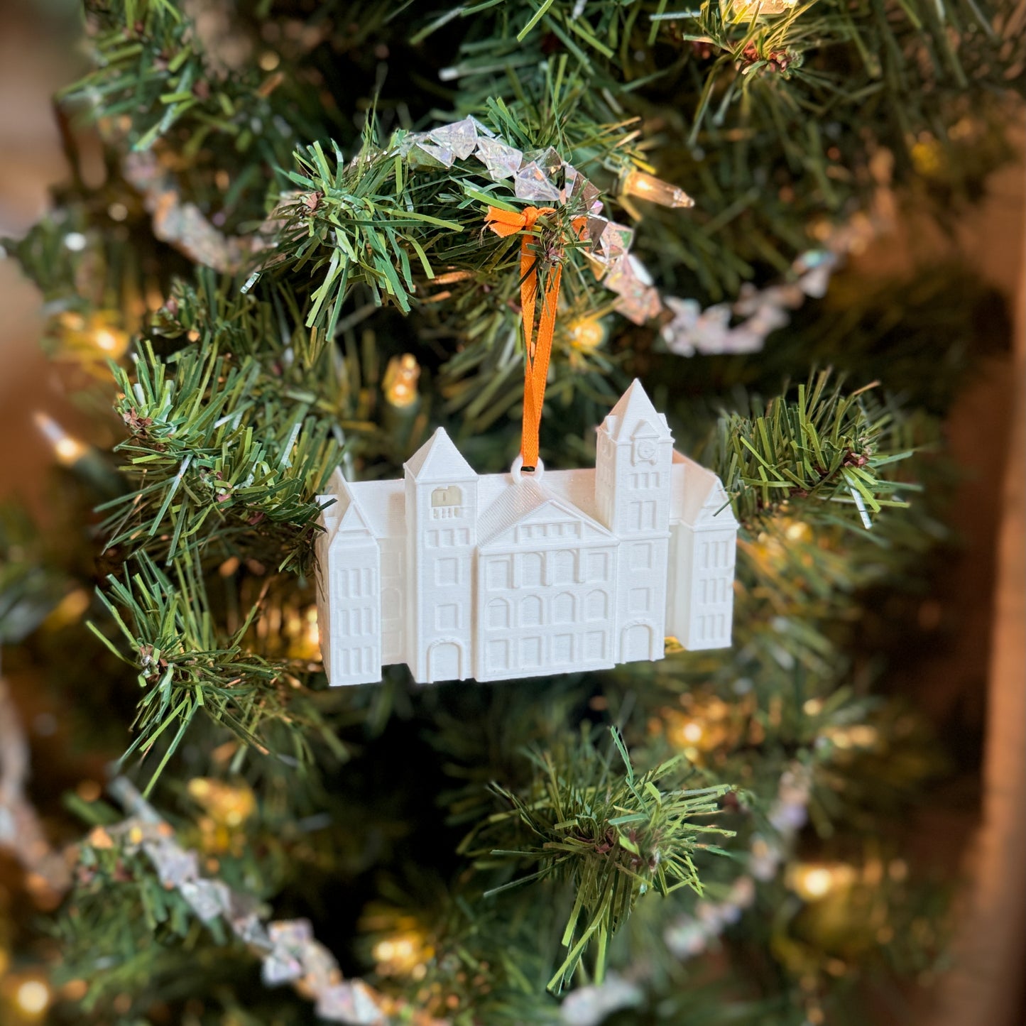 The Auburn Christmas ornament featuring the Samford Hall building.