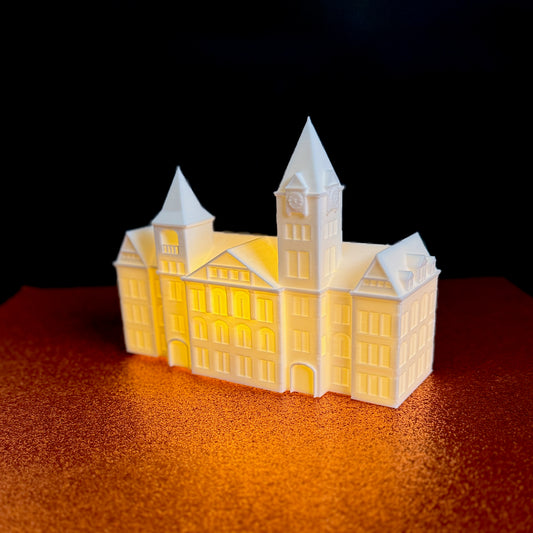 Auburn University graduation or alumni gift – LED-lit Samford Hall 3D printed figurine