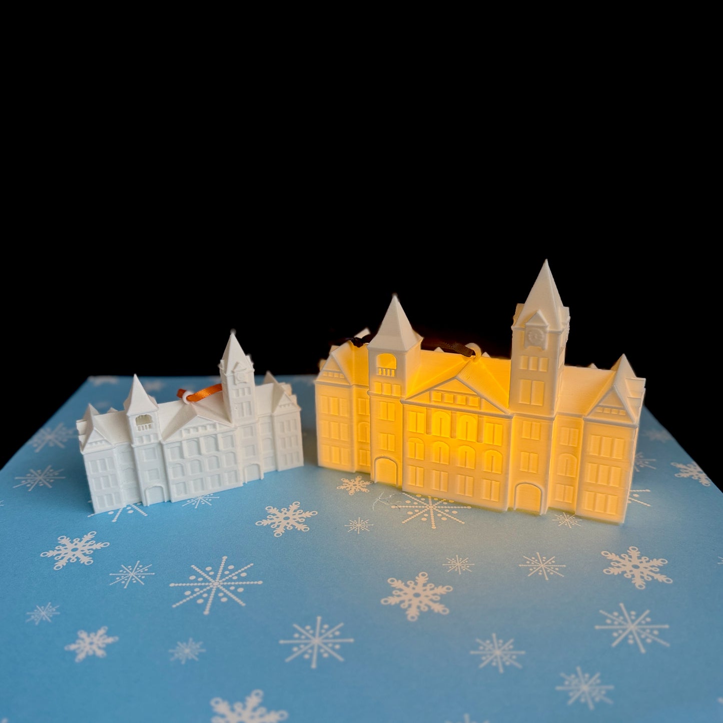 The Auburn ornaments designed as Samford Hall.