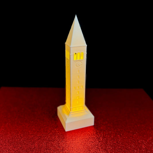 The Cornell keepsake light, designed as a replica of the McGraw Tower.