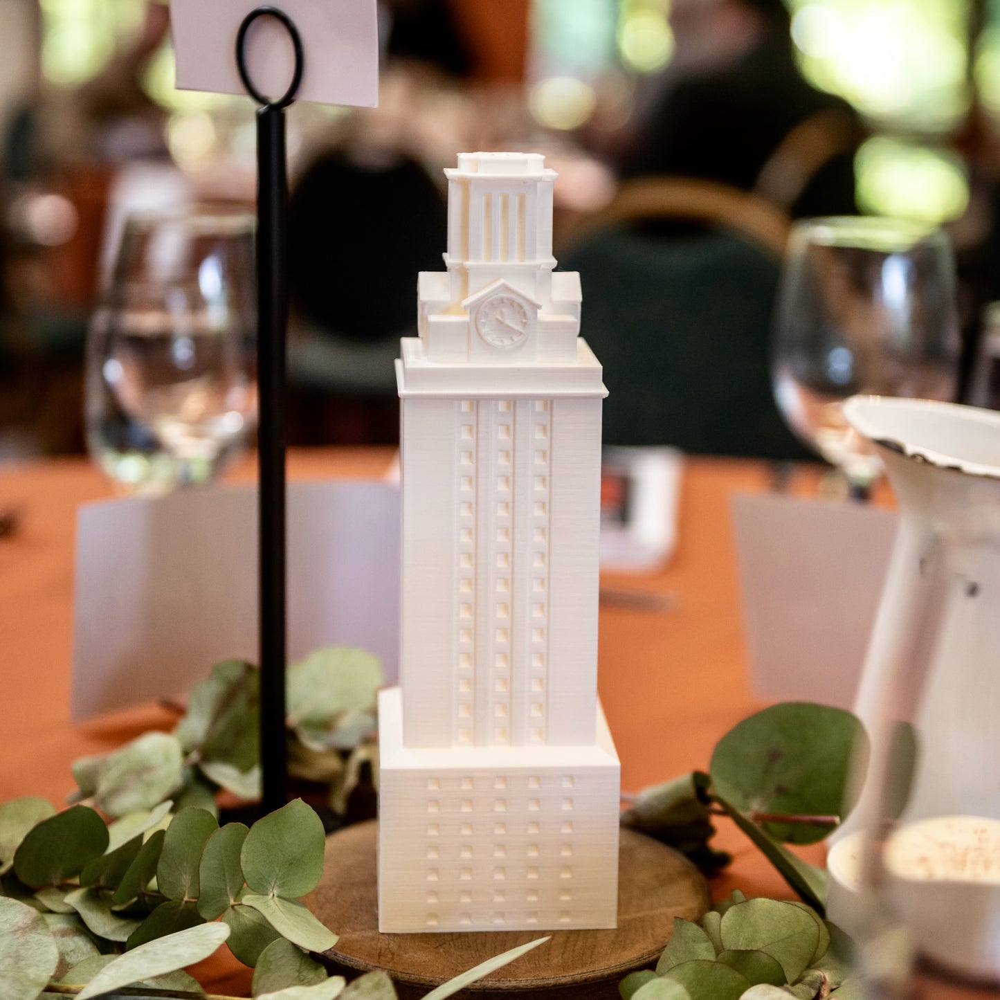 The UT Tower light, used as a centerpiece.