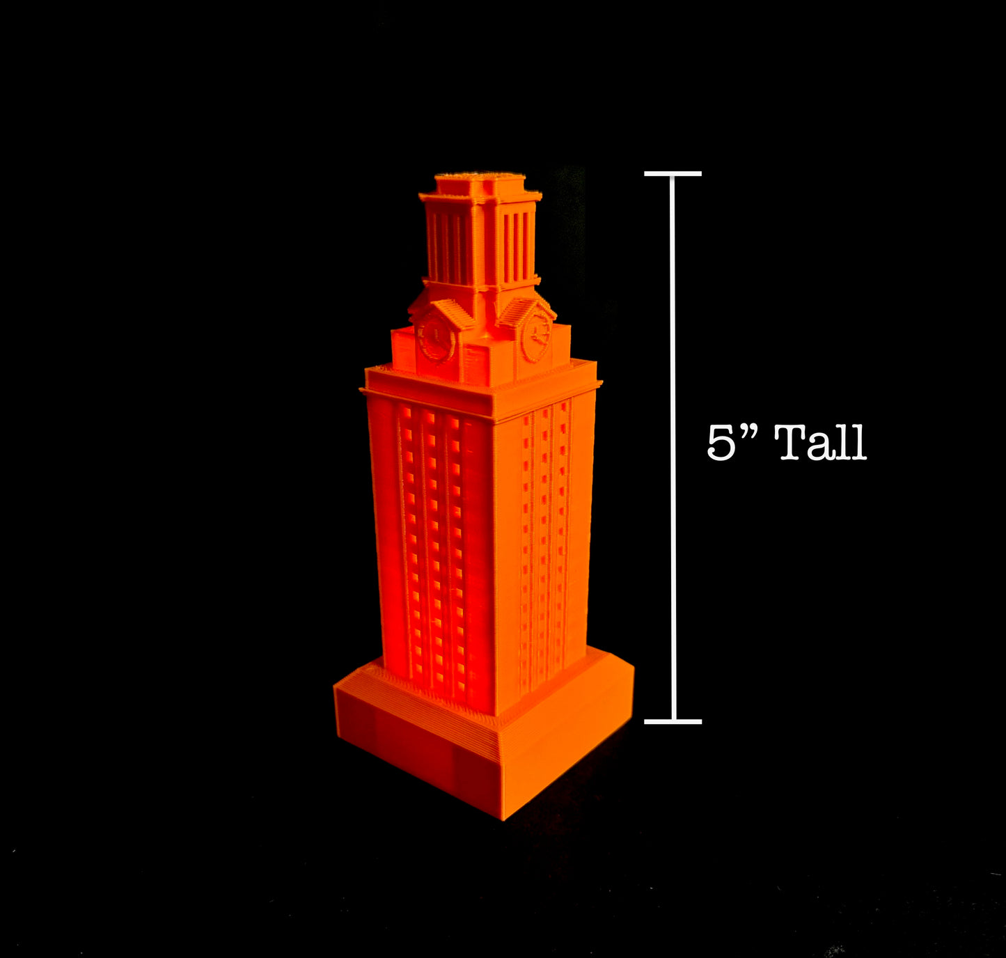 Dimensions of the University of Texas Tower light.