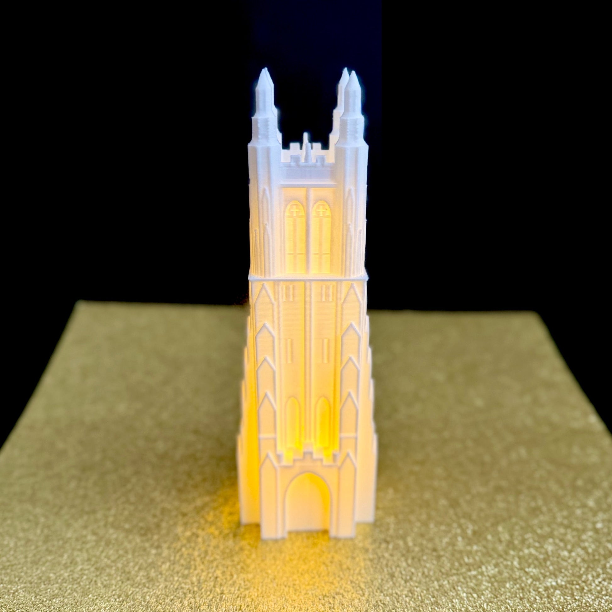 Front view of the Duke Chapel light.