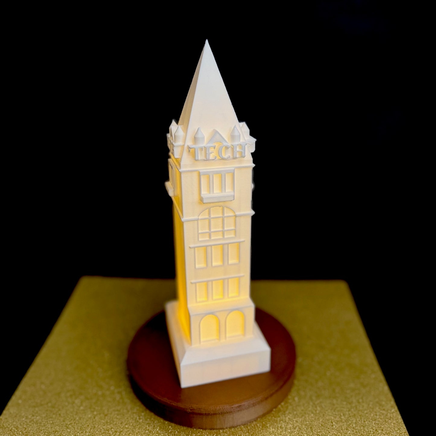 Side view of the Georgia Tech Tower light, used as a graduation gift.