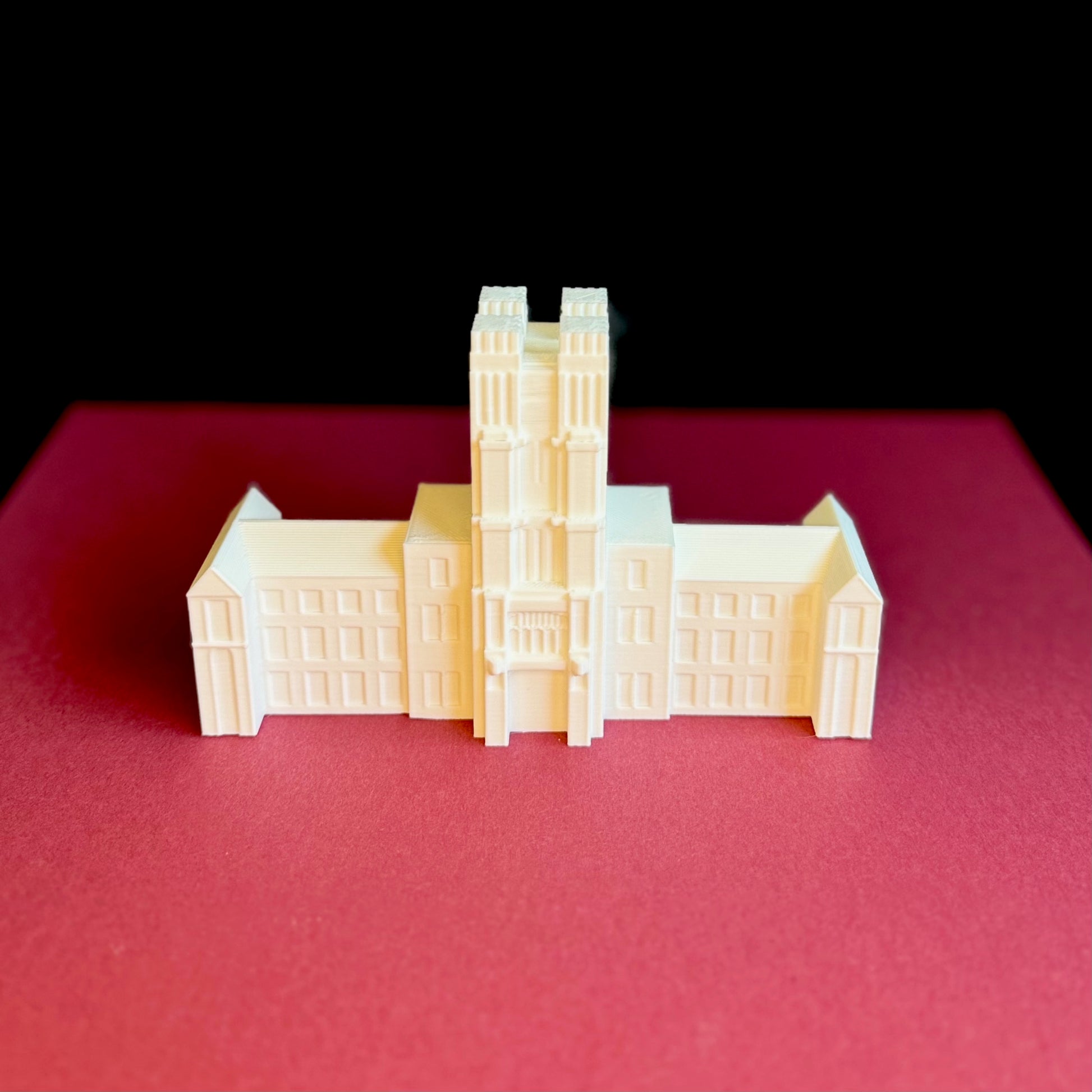 The Virginia Tech Burruss Hall figurine, used as a graduation gift.