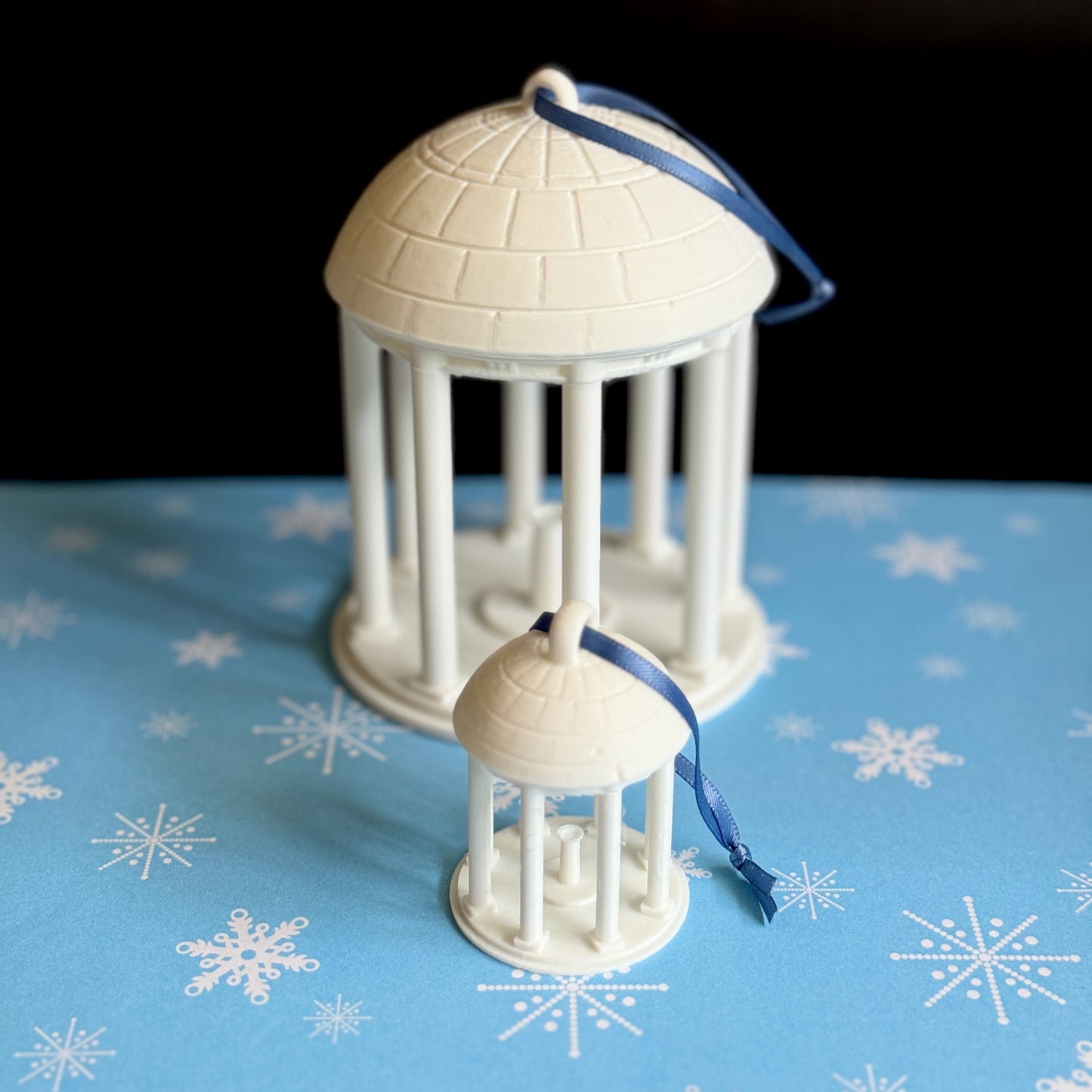 The UNC Tarheels ornaments, depicting the Old Well.