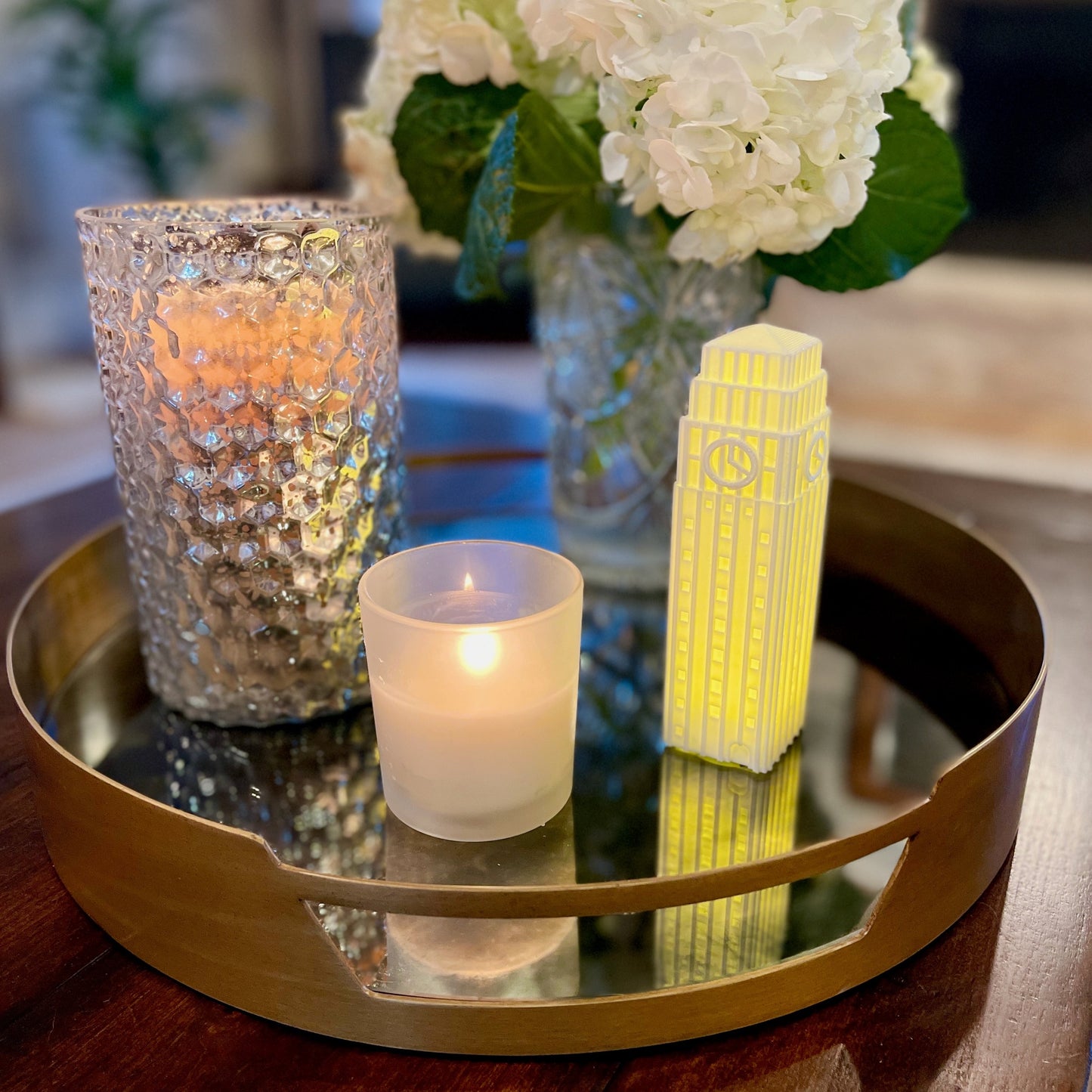 The University of Michigan party decoration, used as a centerpiece.