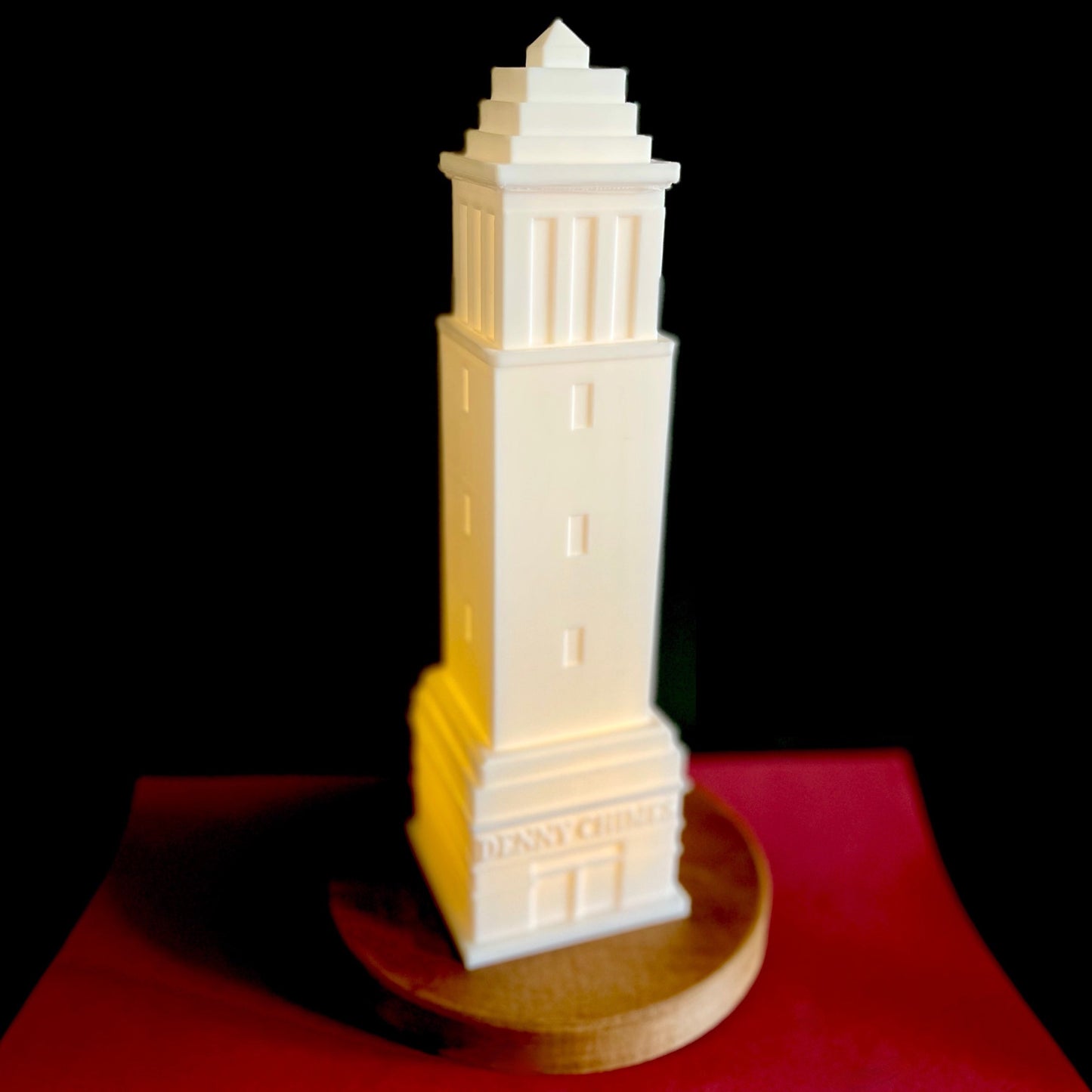 The lighted University of Alabama figurine, used to commemorate a graduation.