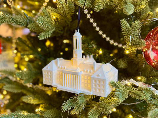Penn State alumni ornament on a Christmas tree for a Nittany Lions fan.
