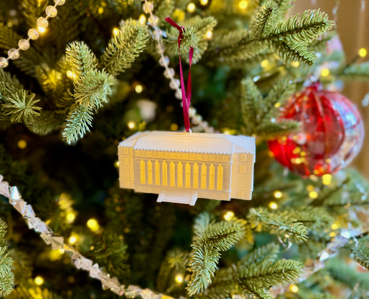 Texas A&M keepsake ornament designed as the Administration Building in College Station.