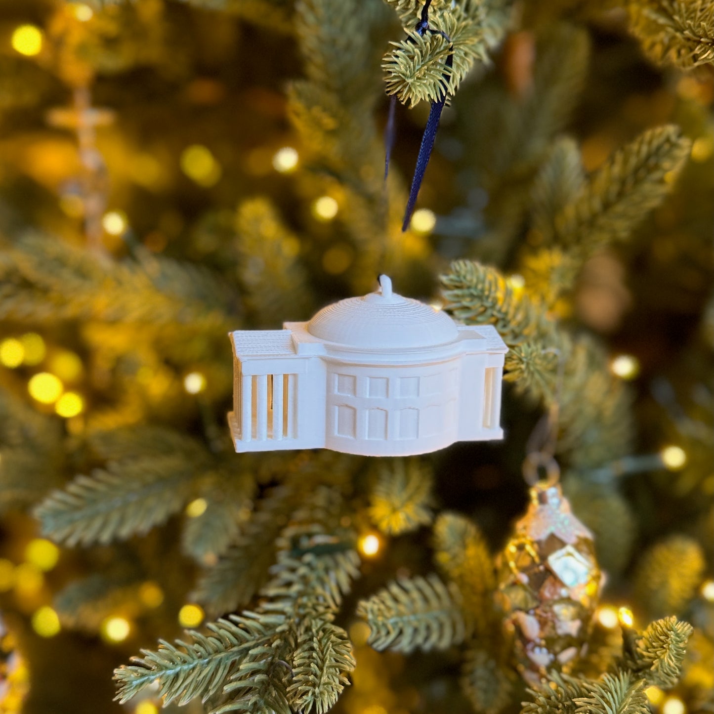 The UVA Christmas ornament honoring the UVA rotunda.