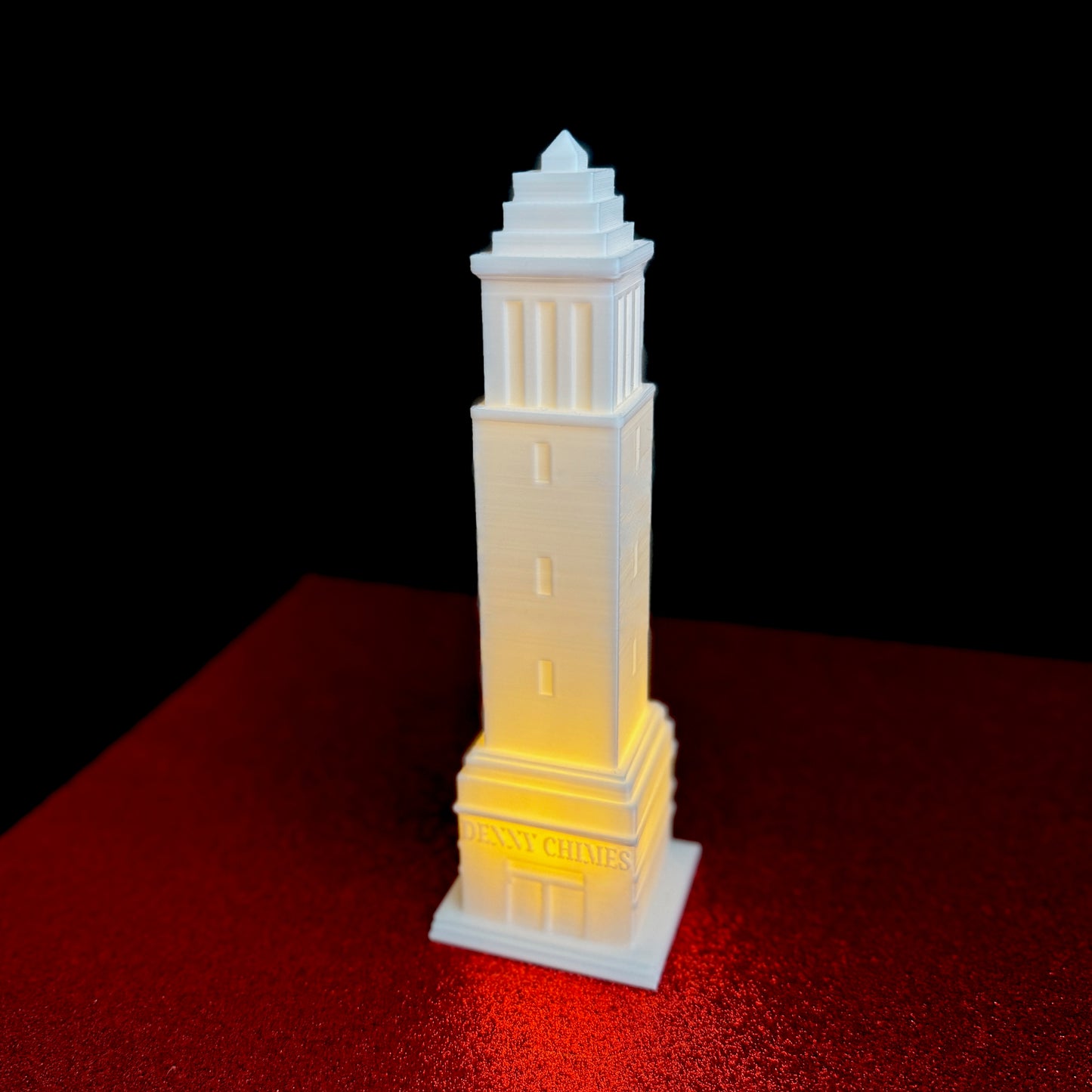 University of Alabama lighted keepsake of the Denny Chimes Toer.