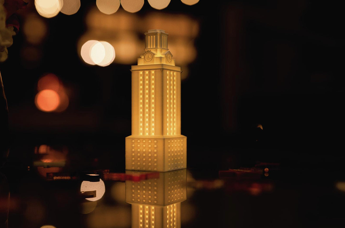 The University of Texas Longhorns figurine, shown at a graduation party.