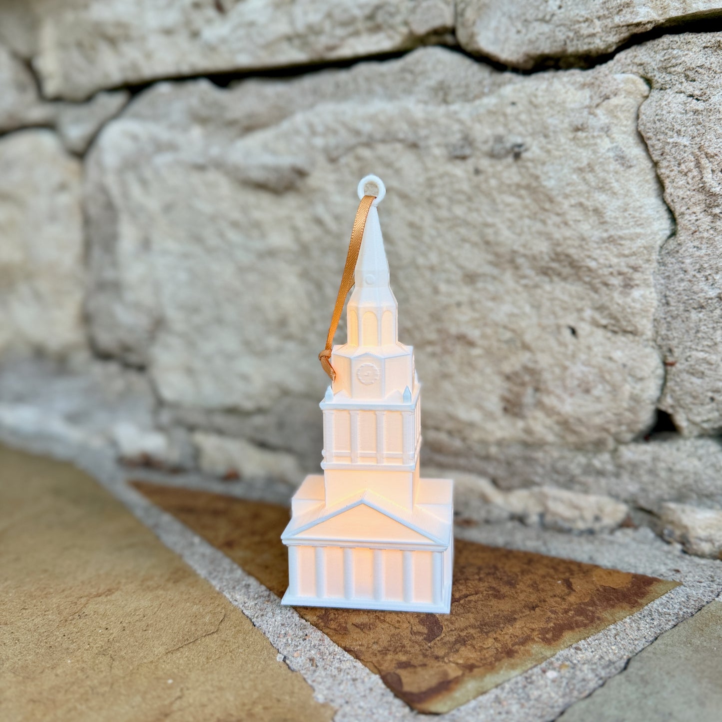 The Wake Forest keepsake ornament, representing Wait Chapel.