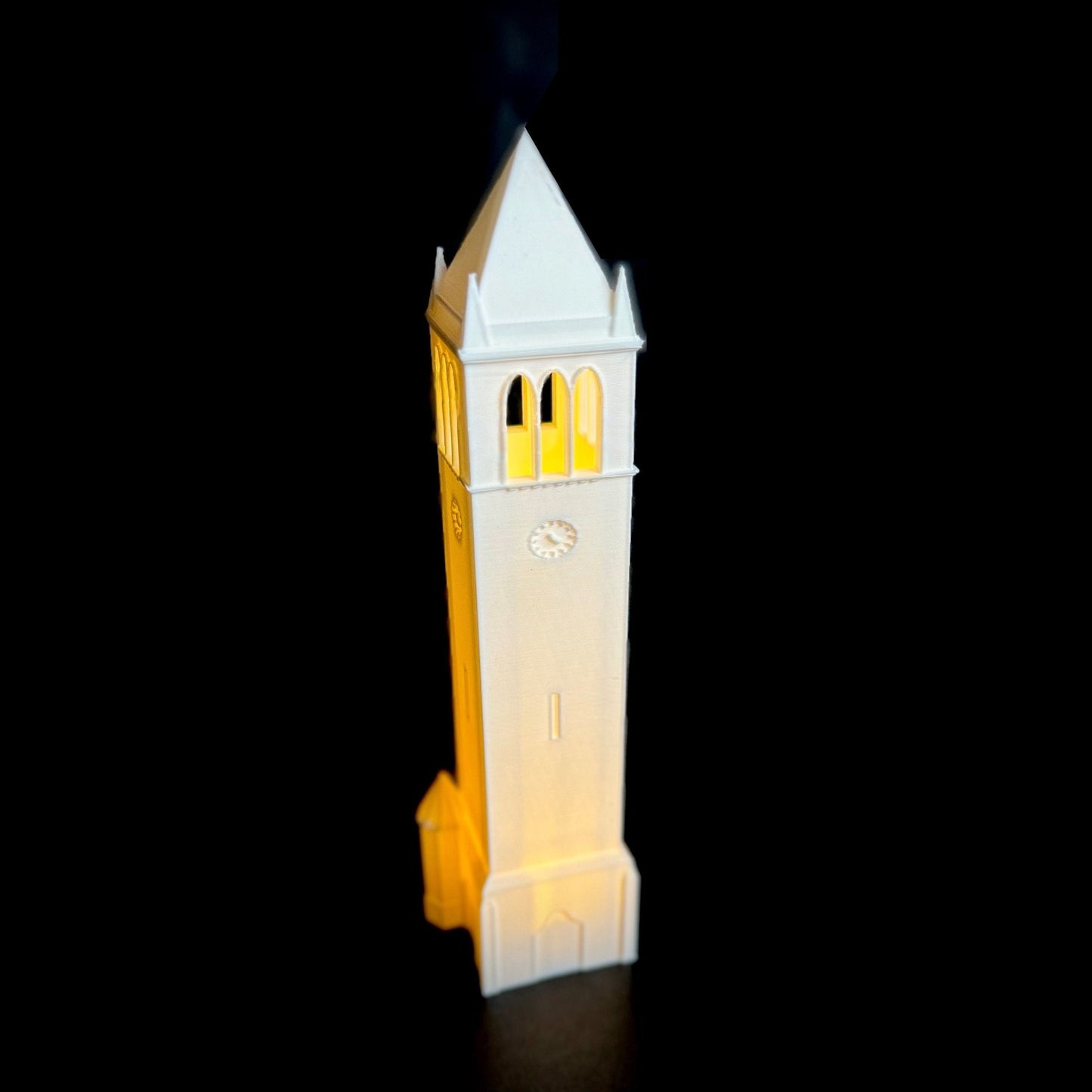 The Iowa State Campanile light, shown in detail.