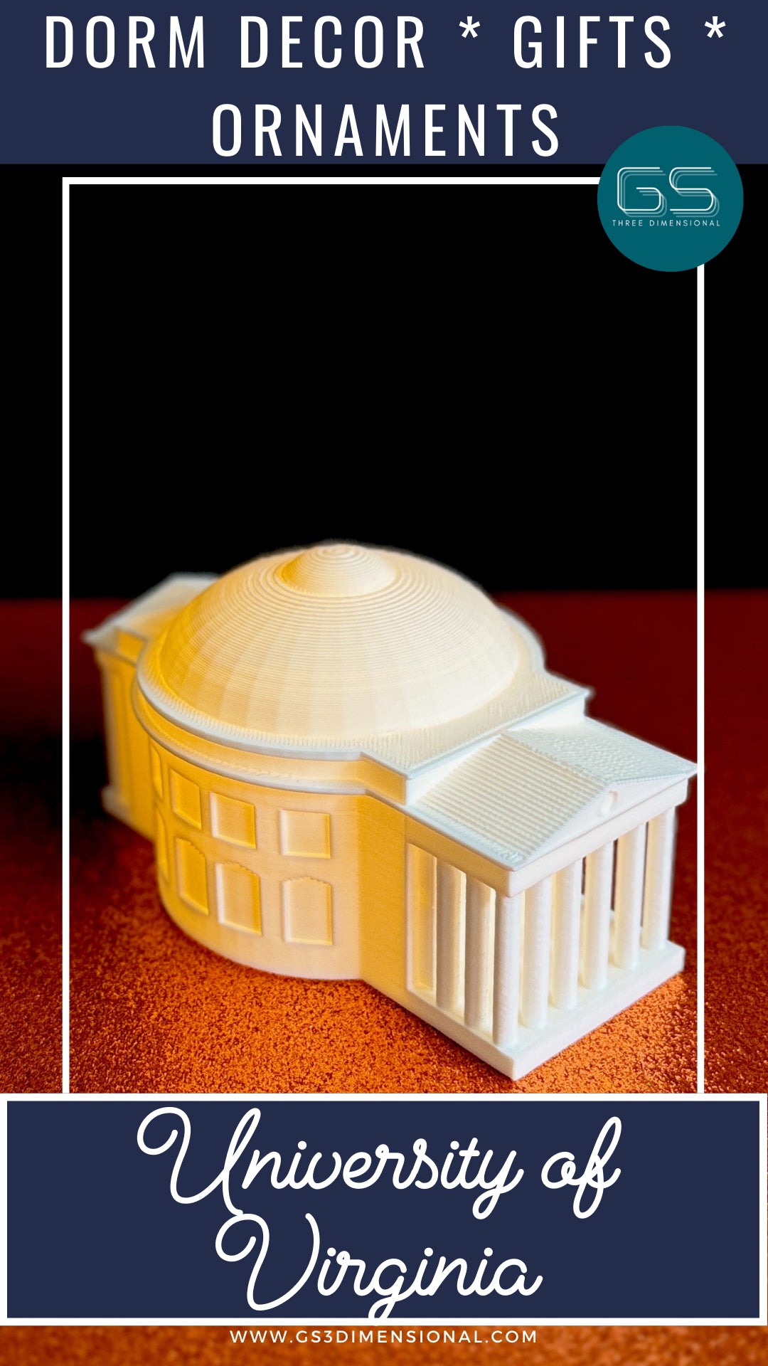 UVA Rotunda figurine used as a graduation gift.