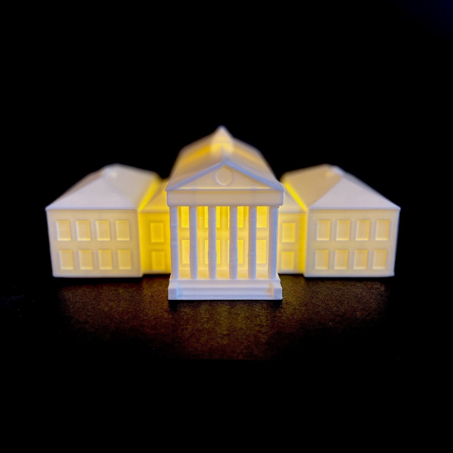 The lighted Ole Miss figurine, designed in honor of the Ole Miss Lyceum.