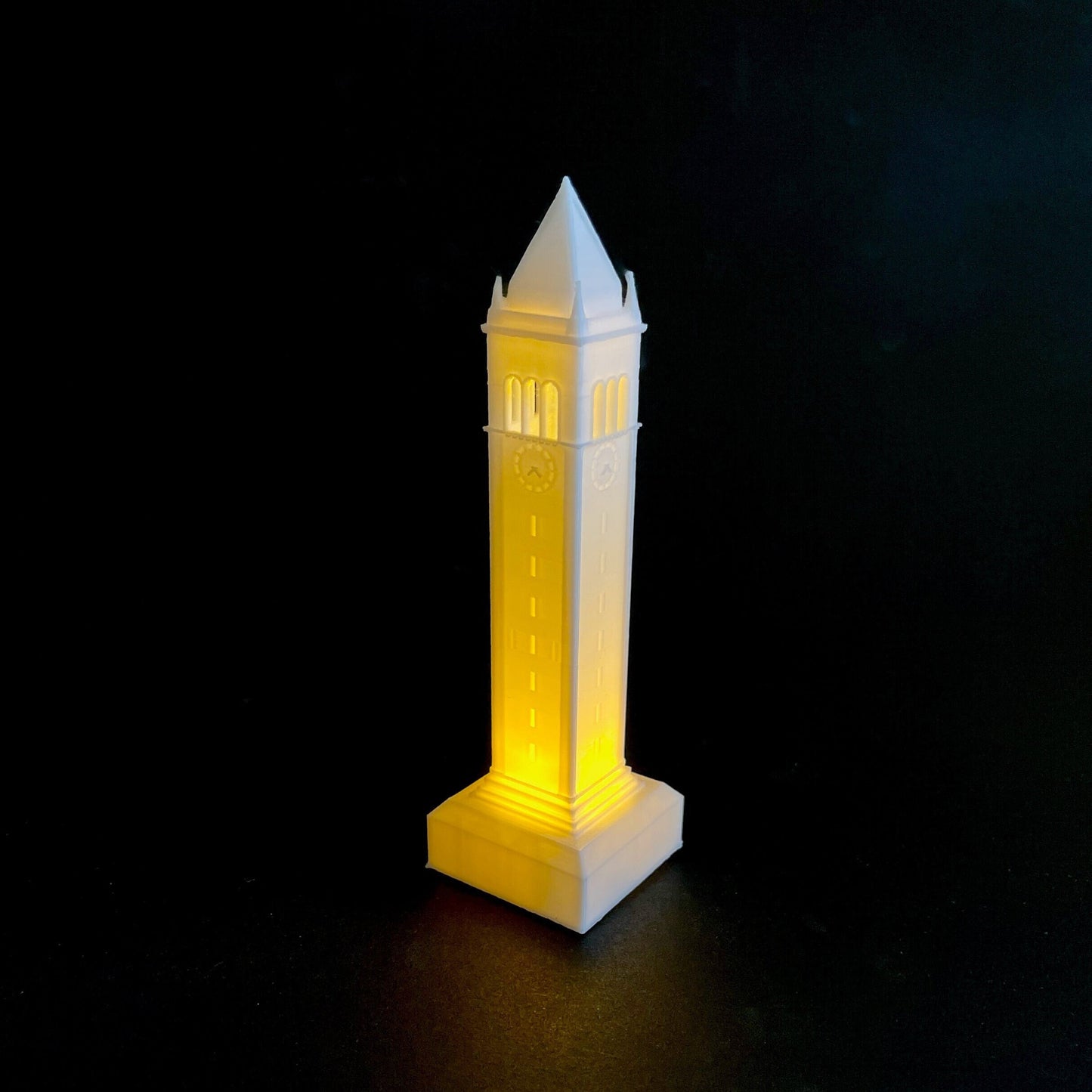 The Berkeley acceptance gift, a light designed as a replica of the Berkeley tower.