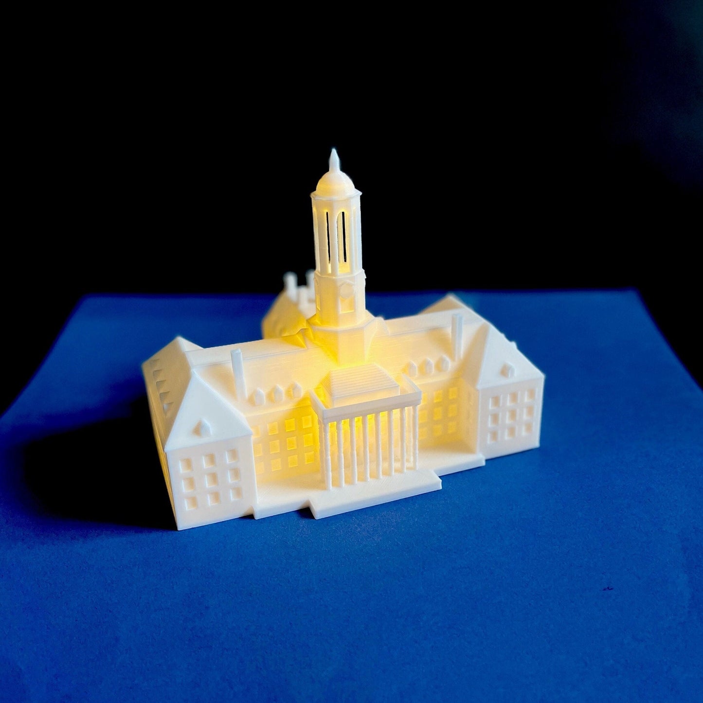 The Penn State home decoration, a light designed in honor of the Old Main building.