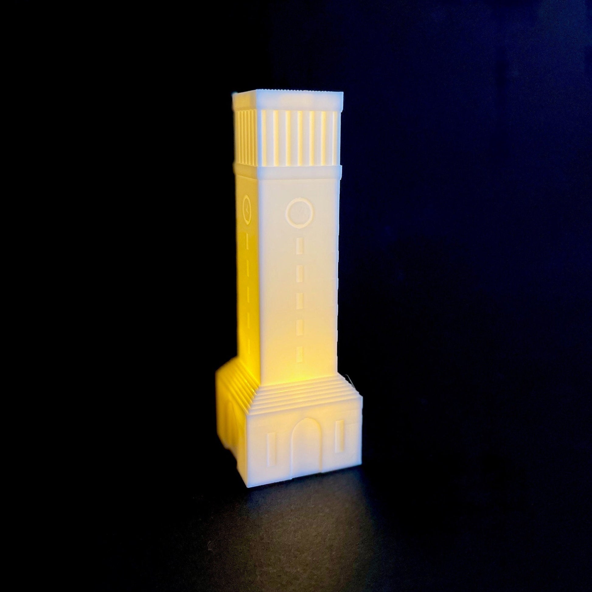 The Texas Aggie keepsake light, designed as a replica of the Texas A&M Albritton Tower.