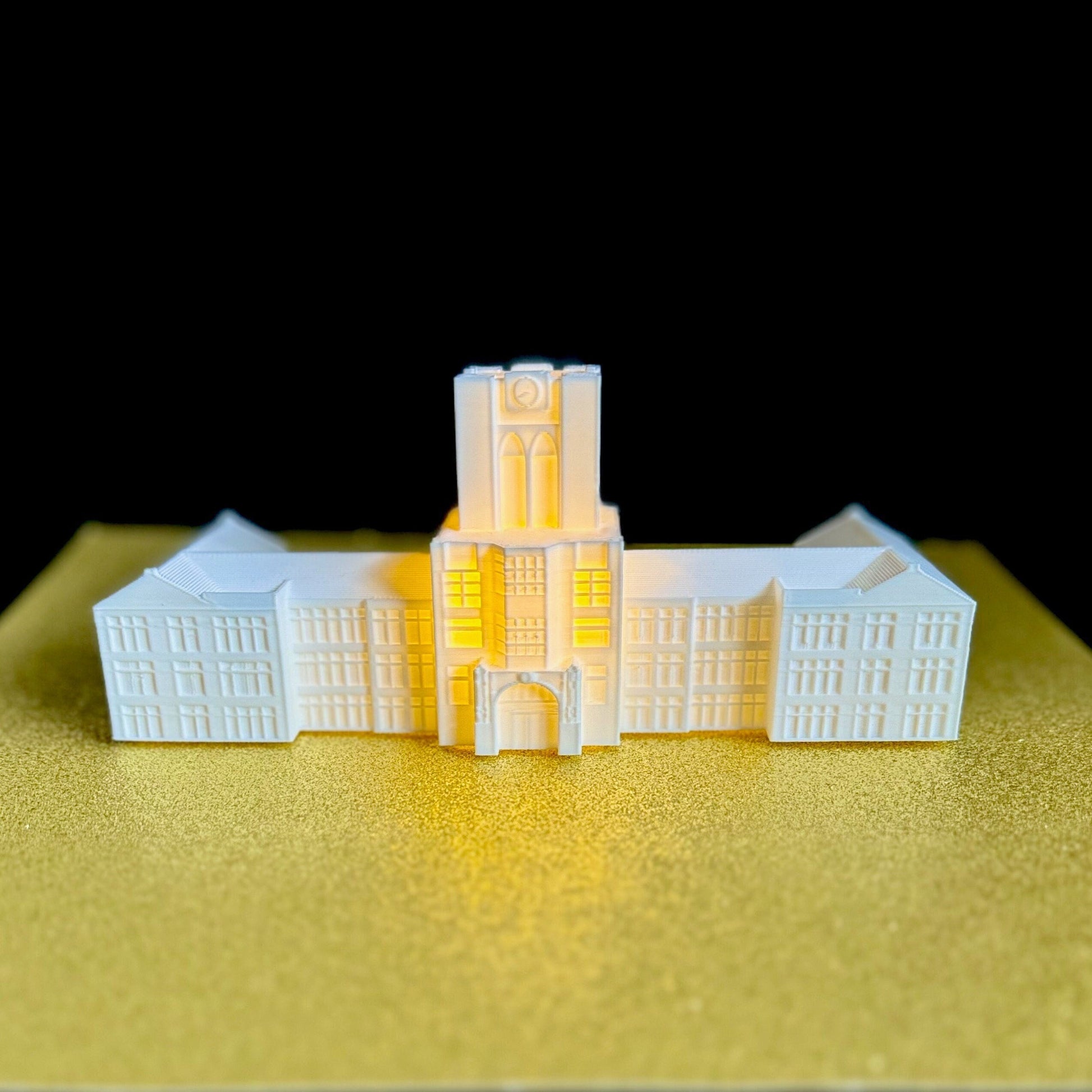 The University of Tennessee centerpiece, shown in detail against a gold background.